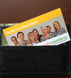 Health Is a Team Sport wallet card